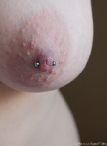 Small pale blue nipple bar #SJC 194